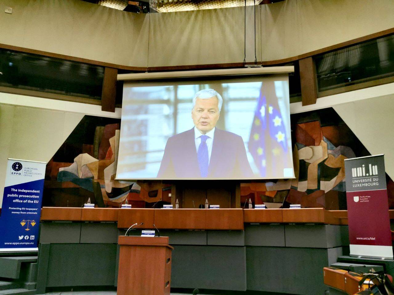 Видеообръщение европейският комисар по правосъдие Дидие Рейндерс